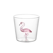 I-Total Ποτήρι In-Glass Cup Γυάλινο Ποτήρι με Σχέδιο ''Flamingo'' XL3298