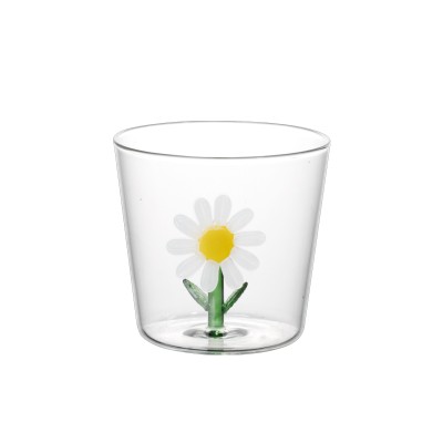 I-Total In-Glass Cup Γυάλινο Ποτήρι με Σχέδιο ''Daisy'' XL3286