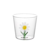 I-Total In-Glass Cup Γυάλινο Ποτήρι με Σχέδιο ''Daisy'' XL3286