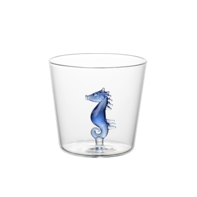 I-Total In-Glass Cup Γυάλινο Ποτήρι με Σχέδιο ''Seahorse'' XL3297