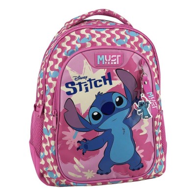 Διακάκης Must Σχολική Τσάντα Πλάτης Δημοτικού Stitch Ροζ 000565794