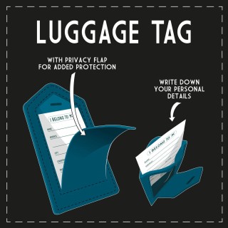 Legami Milano Petrol Blue Luggage Tag Ετικέτα Βαλίτσας Πετρόλ NLUG0002