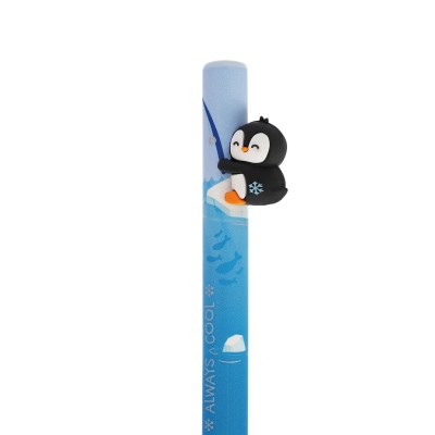 Legami Milano Retractable Ballpoint Penguin "Always Cool"- Free Hugs Γαλάζιο HUG0005