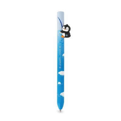 Legami Milano Retractable Ballpoint Penguin "Always Cool"- Free Hugs Γαλάζιο HUG0005