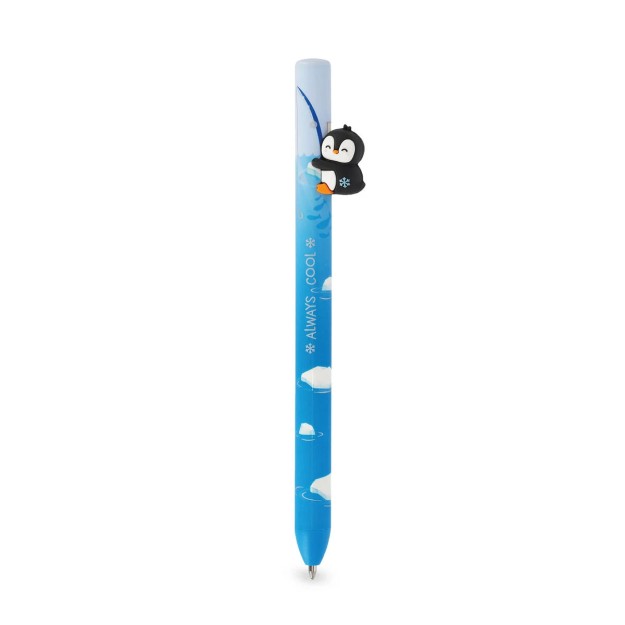 Legami Milano Retractable Ballpoint Penguin "Always Cool"- Free Hugs Γαλάζιο HUG0005