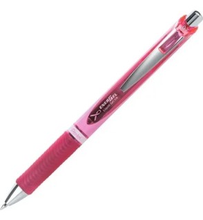 Pentel Στυλό Energel Με Κουμπί 0.7mm Ροζ ''Breast Cancer'' με Μαύρο Μελάνι BL77P-A