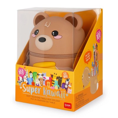 Legami Milano Teddy Bear Tabletop Pen Holder - Super Kawaii Καφέ SKA0002
