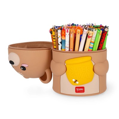 Legami Milano Teddy Bear Tabletop Pen Holder - Super Kawaii Καφέ SKA0002