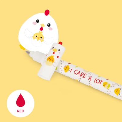 Legami Milano Erasable Pen ''I Care a Lot Hen'' με Κόκκινο Μελάνι EP0086