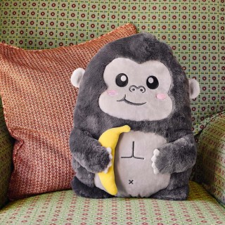 Legami Milano Gorilla Pillow - Super Soft! Λούτρινο Μαξιλάρι Μαύρο SUS0019