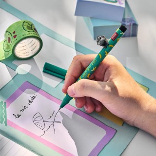 Legami Milano Gel Pen with "Wild but Kind" Gorilla Animal Decoration - Lovely Friends με Μαύρο Μελάνι CPP0030