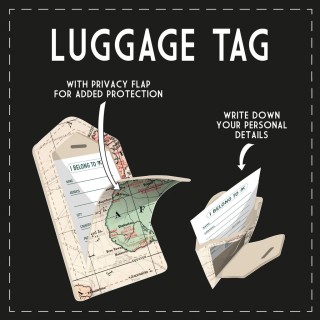 Legami Milano Travel Luggage Tag ''Wanderlust'' Μπεζ NLUG0001
