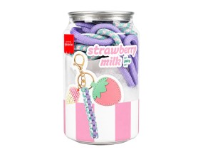 La Petite Epicerie Bag Charm Pshiiit Can Kit - Strawberry Milk
