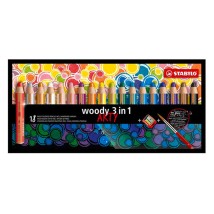 Stabilo Woody 3in1 Arty Σετ 18 Χρώματα + Ξύστρα & Πινέλο 880/18-1-20