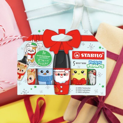 Stabilo Mini Boss Frosty Friends Μαρκαδοράκια Υπογράμμισης Σετ 5 Τεμάχια 07/05-32-10