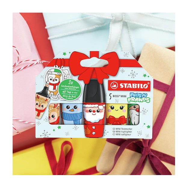 Stabilo Mini Boss Frosty Friends Μαρκαδοράκια Υπογράμμισης Σετ 5 Τεμάχια 07/05-32-10
