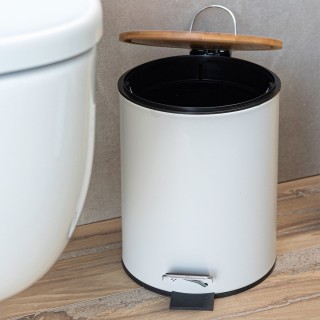 ESTIA ΧΑΡΤΟΔΟΧΕΙΟ ΜΠΑΝΙΟΥ BAMBOO ESSENTIALS SOFT CLOSE 5lt ΛΕΥΚΟ