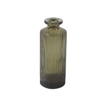 ESTIA ΓΥΑΛΙΝΟ ΔΙΑΚΟΣΜΗΤΙΚΟ ΒΑΖΟ GLOWER RIB SMOKED GREEN