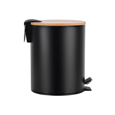 ESTIA ΧΑΡΤΟΔΟΧΕΙΟ ΜΠΑΝΙΟΥ BAMBOO ESSENTIALS SOFT CLOSE 5lt ΜΑΥΡΟ