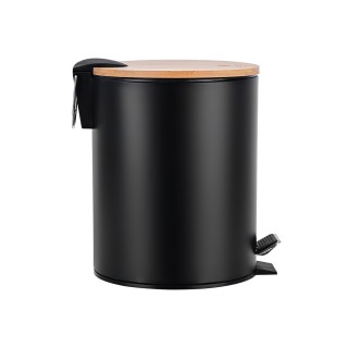 ESTIA ΧΑΡΤΟΔΟΧΕΙΟ ΜΠΑΝΙΟΥ BAMBOO ESSENTIALS SOFT CLOSE 5lt ΜΑΥΡΟ