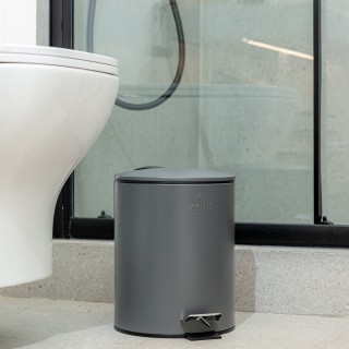 ΧΑΡΤΟΔΟΧΕΙΟ ΜΠΑΝΙΟΥ CLASSIC SOFT CLOSE 5lt ΜΑΤ ΓΚΡΙ