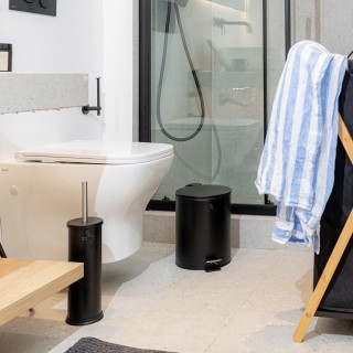 ΧΑΡΤΟΔΟΧΕΙΟ ΜΠΑΝΙΟΥ CLASSIC SOFT CLOSE 5lt ΜΑΤ ΜΑΥΡΟ