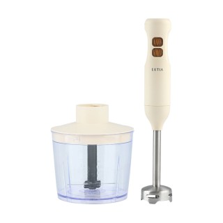 ESTIA ΡΑΒΔΟΜΠΛΕΝΤΕΡ PURE CREAM 600W ΜΕ ΛΕΠΙΔΕΣ ΤΙΤΑΝΙΟΥ & ΔΟΧΕΙΟ 500ml ΚΡΕΜ