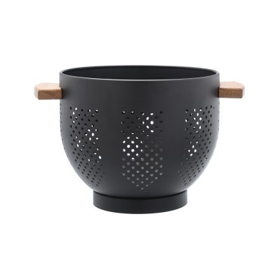 ESTIA ΣΟΥΡΩΤΗΡΙ ΖΥΜΑΡΙΚΩΝ ALLURE ΑΝΟΞΕΙΔΩΤΟ ΑΤΣΑΛΙ 22cm ΜΕ ΞΥΛΙΝΕΣ ΛΑΒΕΣ ΜΑΥΡΟ