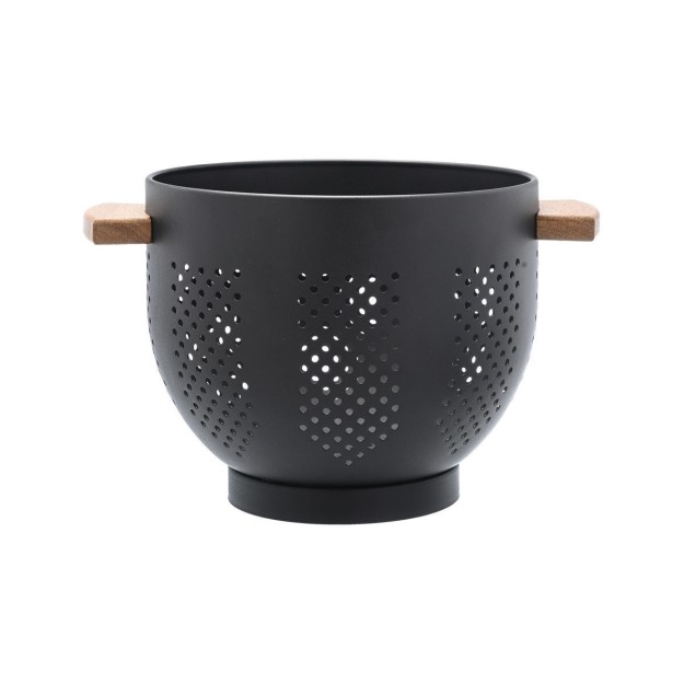 ESTIA ΣΟΥΡΩΤΗΡΙ ΖΥΜΑΡΙΚΩΝ ALLURE ΑΝΟΞΕΙΔΩΤΟ ΑΤΣΑΛΙ 22cm ΜΕ ΞΥΛΙΝΕΣ ΛΑΒΕΣ ΜΑΥΡΟ