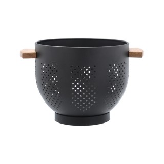 ESTIA ΣΟΥΡΩΤΗΡΙ ΖΥΜΑΡΙΚΩΝ ALLURE ΑΝΟΞΕΙΔΩΤΟ ΑΤΣΑΛΙ 22cm ΜΕ ΞΥΛΙΝΕΣ ΛΑΒΕΣ ΜΑΥΡΟ
