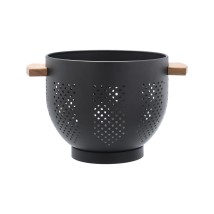 ESTIA ΣΟΥΡΩΤΗΡΙ ΖΥΜΑΡΙΚΩΝ ALLURE ΑΝΟΞΕΙΔΩΤΟ ΑΤΣΑΛΙ 22cm ΜΕ ΞΥΛΙΝΕΣ ΛΑΒΕΣ ΜΑΥΡΟ