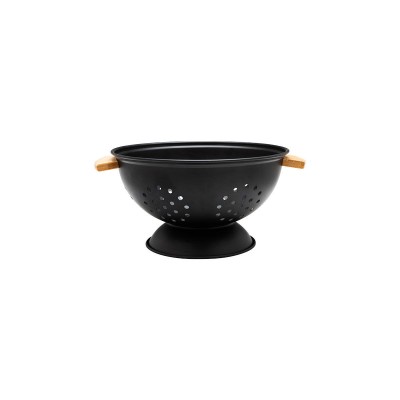 ESTIA ΣΟΥΡΩΤΗΡΙ ΖΥΜΑΡΙΚΩΝ BAMBOO ESSENTIALS ΜΕΤΑΛΛΙΚΟ ΜΕ ΛΑΒΕΣ 24x24x13.7cm ΜΑΥΡΟ