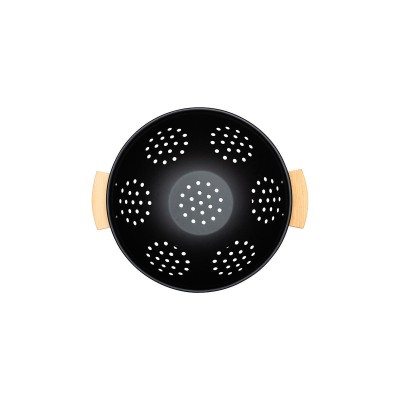 ESTIA ΣΟΥΡΩΤΗΡΙ ΖΥΜΑΡΙΚΩΝ BAMBOO ESSENTIALS ΜΕΤΑΛΛΙΚΟ ΜΕ ΛΑΒΕΣ 24x24x13.7cm ΜΑΥΡΟ