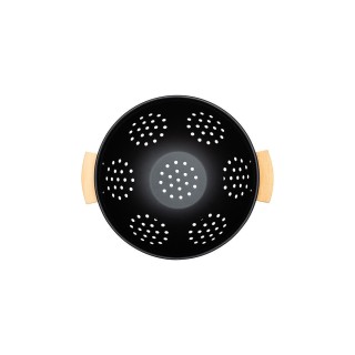 ESTIA ΣΟΥΡΩΤΗΡΙ ΖΥΜΑΡΙΚΩΝ BAMBOO ESSENTIALS ΜΕΤΑΛΛΙΚΟ ΜΕ ΛΑΒΕΣ 24x24x13.7cm ΜΑΥΡΟ