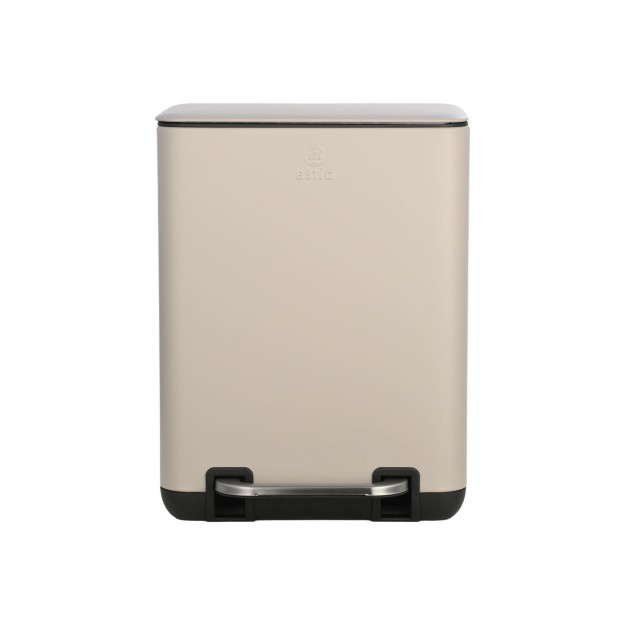 ESTIA ΧΑΡΤΟΔΟΧΕΙΟ ΜΠΑΝΙΟΥ CUBIC SOFT CLOSE 6lt TAUPE