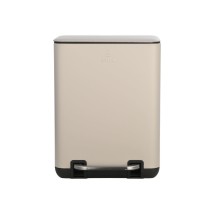 ESTIA ΧΑΡΤΟΔΟΧΕΙΟ ΜΠΑΝΙΟΥ CUBIC SOFT CLOSE 6lt TAUPE