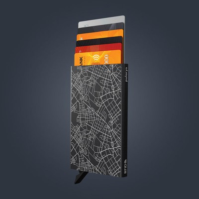 Pularys Zen Cards ''Black Streets Berlin'' Μεταλλική Καρτοθήκη Μαύρη 191910801
