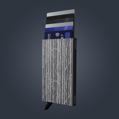 Pularys Zen Cards ''Dark Grey Winter Birches'' Μεταλλική Καρτοθήκη Ανθρακί 192315535