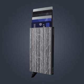 Pularys Zen Cards ''Dark Grey Winter Birches'' Μεταλλική Καρτοθήκη Ανθρακί 192315535