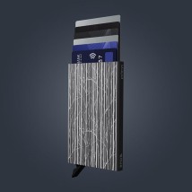 Pularys Zen Cards ''Dark Grey Winter Birches'' Μεταλλική Καρτοθήκη Ανθρακί 192315535