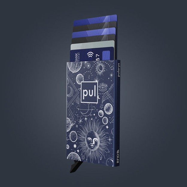 Pularys Zen Cards ''Stardust'' Μεταλλική Καρτοθήκη Μπλε 191110804