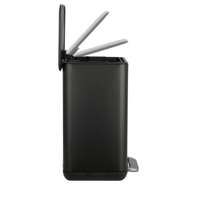 ESTIA ΧΑΡΤΟΔΟΧΕΙΟ ΜΠΑΝΙΟΥ CUBIC SOFT CLOSE 6lt ΜΑΥΡΟ