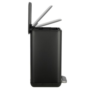 ESTIA ΧΑΡΤΟΔΟΧΕΙΟ ΜΠΑΝΙΟΥ CUBIC SOFT CLOSE 6lt ΜΑΥΡΟ