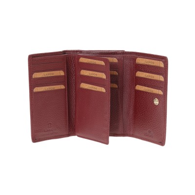 Lavor 1-6185 Γυναικείο Δερμάτινο Πορτοφόλι Cherry