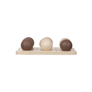ESTIA ΔΙΑΚΟΣΜΗΤΙΚΗ ΤΡΙΛΙΖΑ NYRA 20.5x20.5x5cm ΛΕΥΚΗ ΜΑΥΡΗ