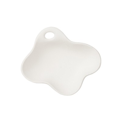 ESTIA ΔΙΣΚΟΣ CLAYRA CLOUDY ΚΕΡΑΜΙΚΟΣ 16.8x14.5x4.5cm ΛΕΥΚΟΣ