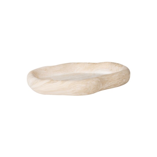 ESTIA ΔΙΣΚΟΣ CLAYRA CLOUDY ΜΕ ΕΦΕ ΜΑΡΜΑΡΟΥ ΚΕΡΑΜΙΚΟΣ 16.5x11.5x2.5cm IVORY