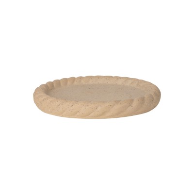 ESTIA ΔΙΣΚΟΣ CLAYRA ΚΕΡΑΜΙΚΟΣ RIB 15.7x15.7x2cm IVORY