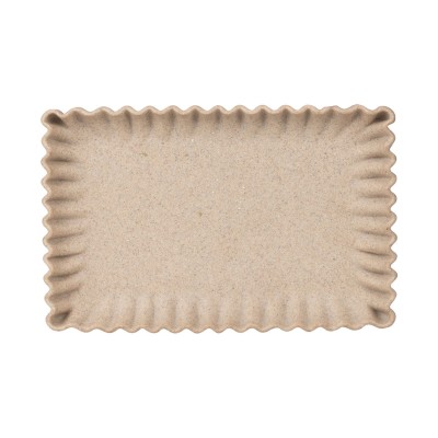 ESTIA ΔΙΣΚΟΣ ΟΡΘΟΓΩΝΙΟΣ NYRA RIB 28.4x18.3x3cm IVORY