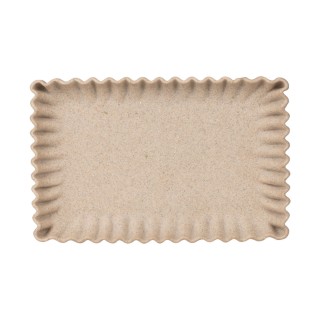 ESTIA ΔΙΣΚΟΣ ΟΡΘΟΓΩΝΙΟΣ NYRA RIB 28.4x18.3x3cm IVORY